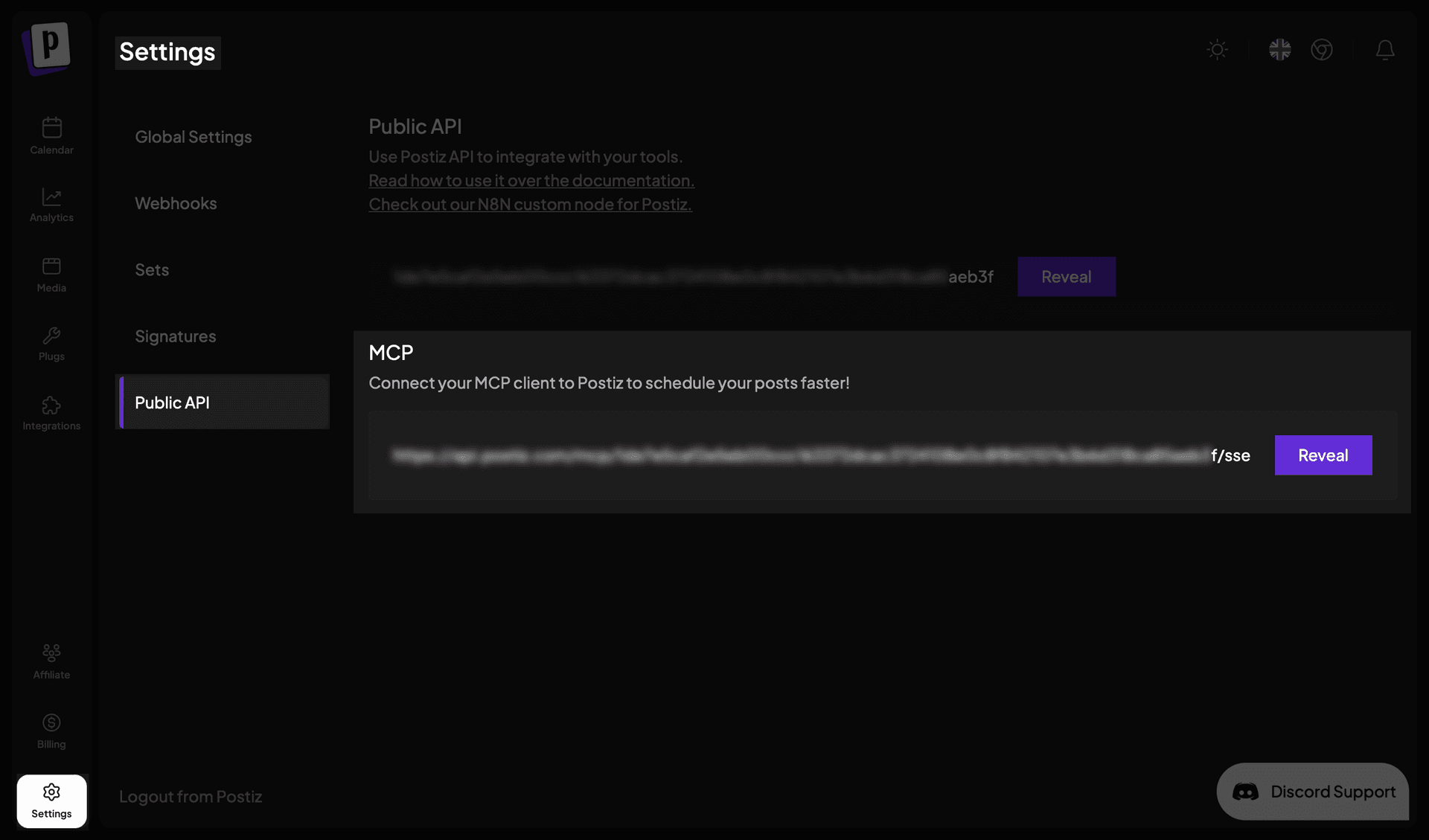 Copying MCP SSE link