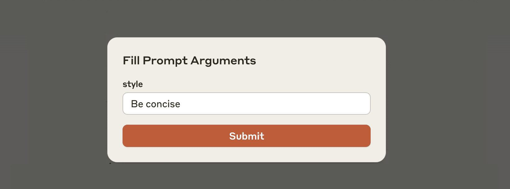 Claude asking for the style of reply