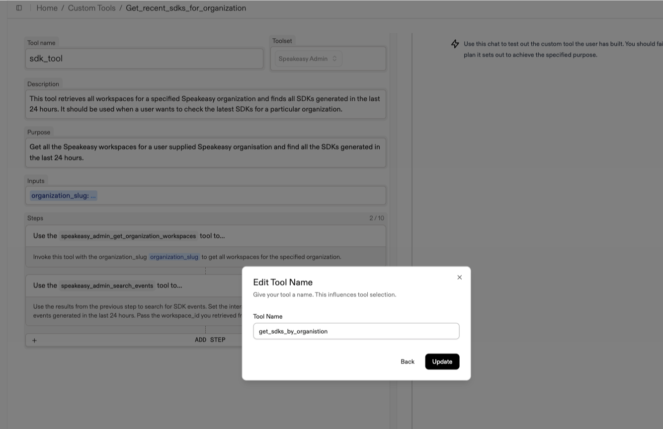 Tool variations for Custom tools